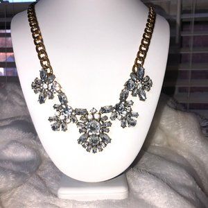 J. Crew Gold Crystal Statement Necklace